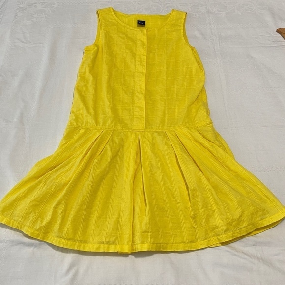 GAP Kids‎ Button Front Yellow Sleeveless Sun Dress Size Large (10) - Picture 4 of 9